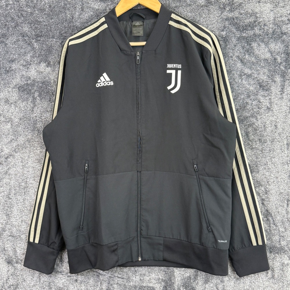 Adidas Juventus Presentation Mens Track Jacket Black Large Full Zip‎ Soccer